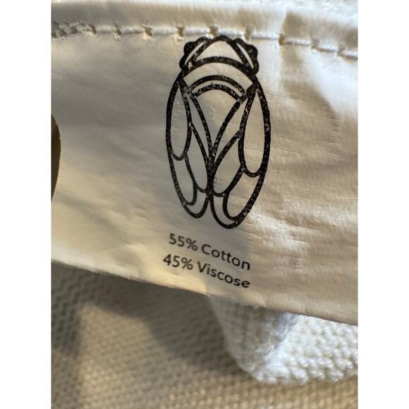 Bumble by Hillflint sweater color blocked white & yellow pullover crewneck Sz S - Picture 8 of 9